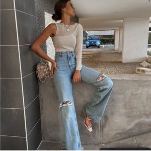 Zara asymmetric knit top